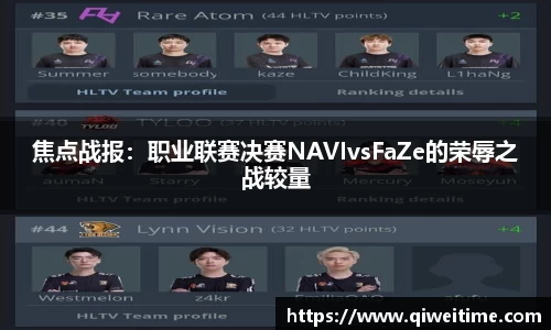 焦点战报：职业联赛决赛NAVIvsFaZe的荣辱之战较量