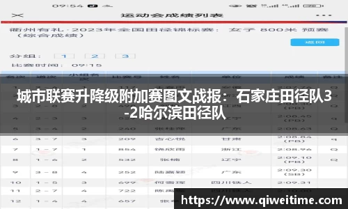 城市联赛升降级附加赛图文战报：石家庄田径队3-2哈尔滨田径队